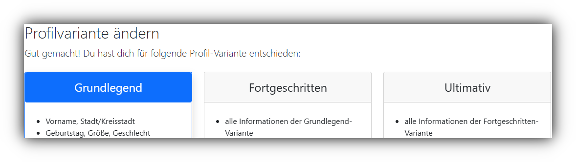 Vorschaubild: Profilvarianten